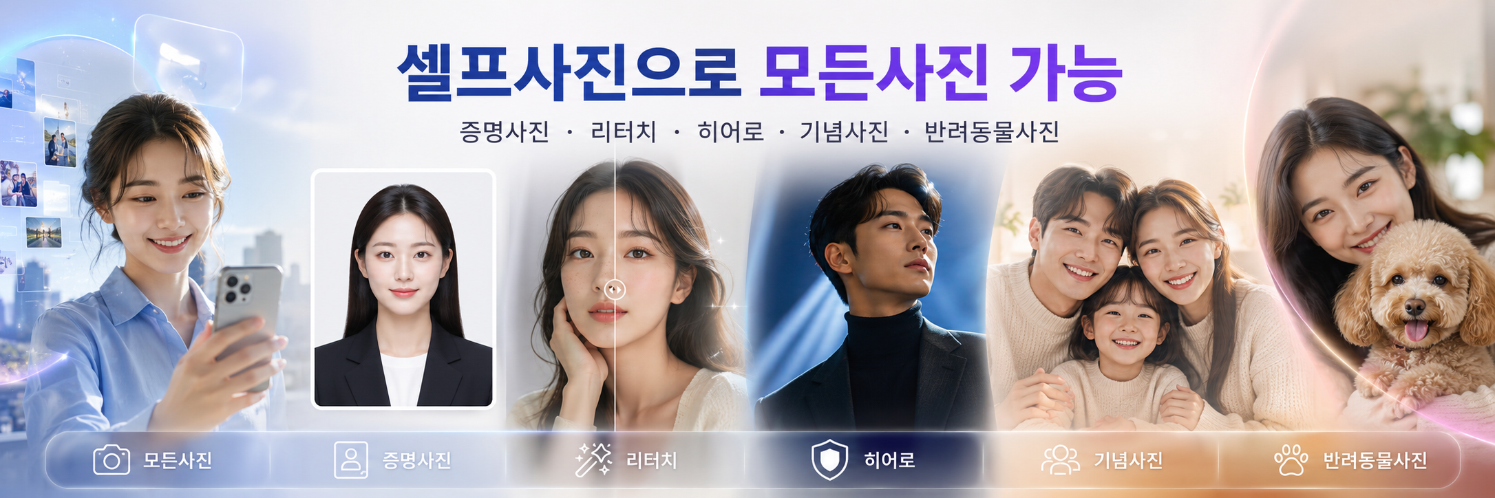 셀프사진으로 모든사진 가능